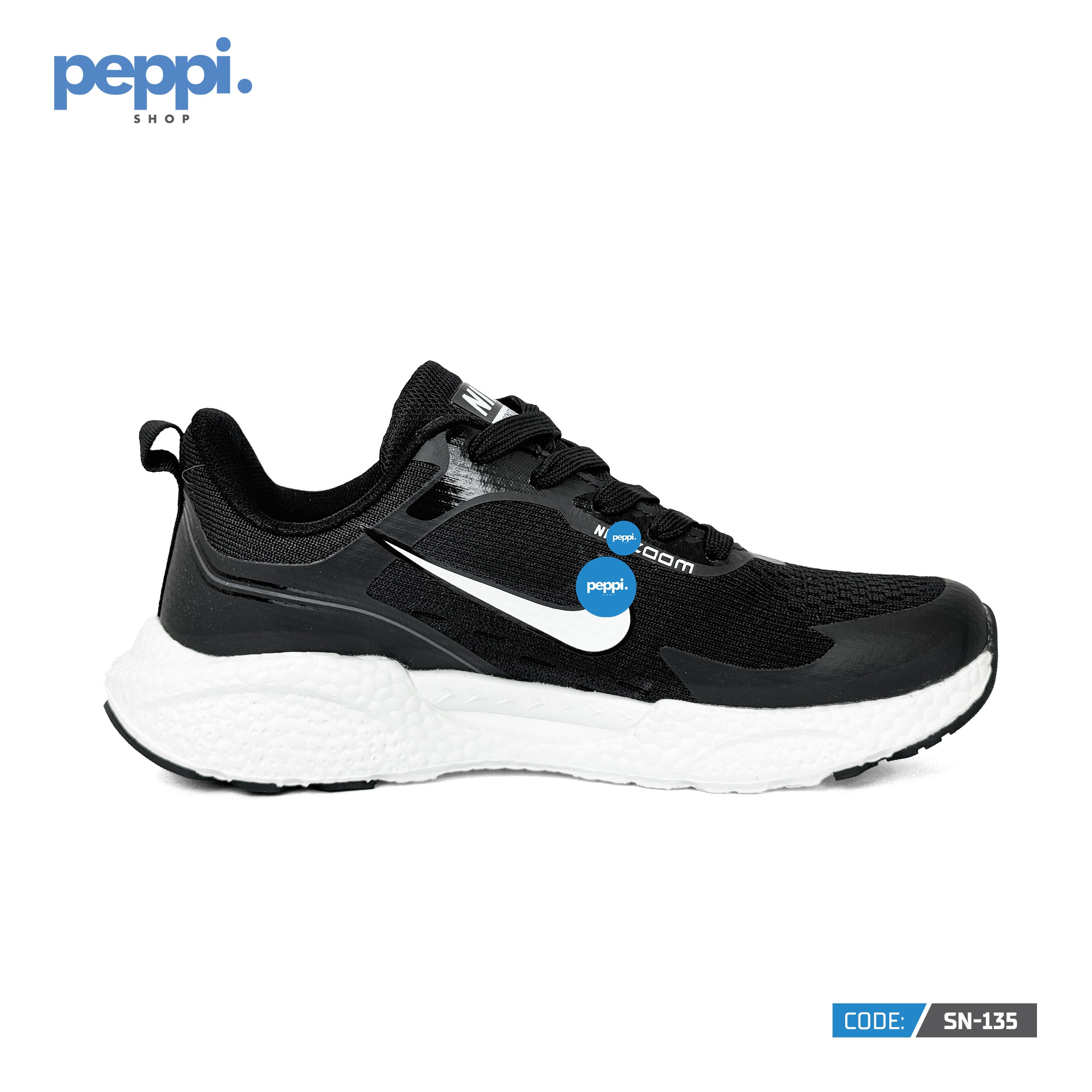 SN-135 - Black React Miller Mesh Running Sneakers For Men