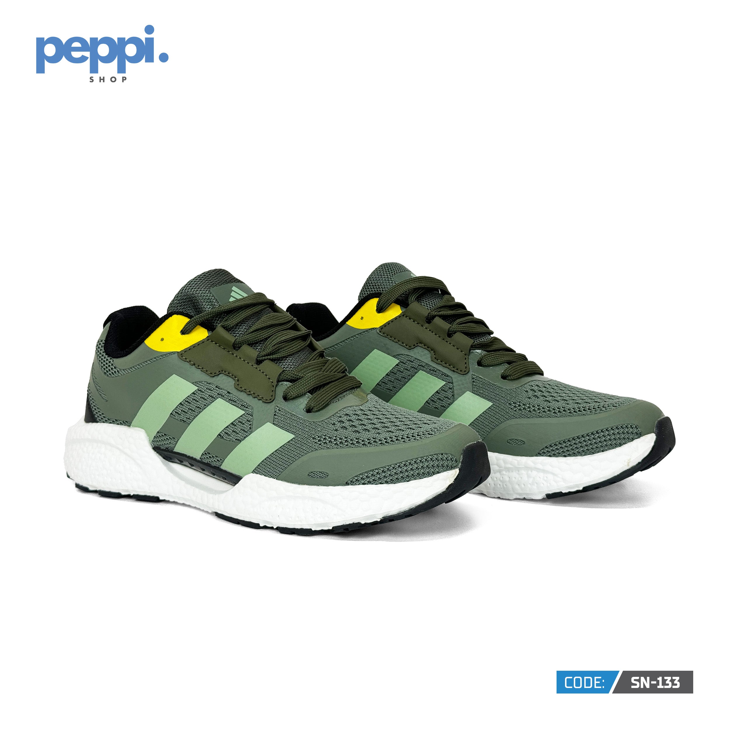 SN-133 Olive Solar Boost Shoes for Men - lightweight and durable mesh upper with rubber sole, perfect for active wear, Sneaker, Casual Shoe, Formal Shoe, Loafer, Sandal, Half Loafer, Trendy Shoe, Imported Shoe, Global Quality, Premium Shoe, Leather Shoe, Genuine Leather, Shoe Shop Quality and Style Online, Trendy Online Fashion Store, Peppi Shop for Trendy Products, Footwear, Bangladesh, Imported Shoes
