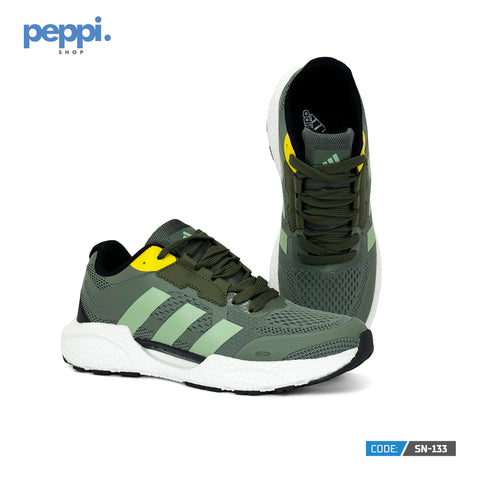 SN-133 Olive Solar Boost Shoes for Men - lightweight and durable mesh upper with rubber sole, perfect for active wear, Sneaker, Casual Shoe, Formal Shoe, Loafer, Sandal, Half Loafer, Trendy Shoe, Imported Shoe, Global Quality, Premium Shoe, Leather Shoe, Genuine Leather, Shoe Shop Quality and Style Online, Trendy Online Fashion Store, Peppi Shop for Trendy Products, Footwear, Bangladesh, Imported Shoes
